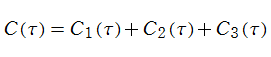 C(τ)=C1(τ)+C2(τ)+C3(τ)