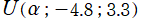U(α; －4.8; 3.3)
