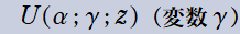 U(α; γ; z)(変数γ)
