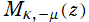 M[κ, －μ](z)