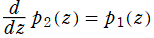 d/dz p[2](z) = p[1](z)