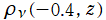 ρ[ν](－0.4, z)