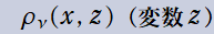 ρ[ν](x, z)(変数z)