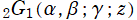 2G1(α, β; γ; z)
