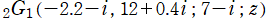 2G1(－2.2－i, 12＋0.4i; 7－i; z)