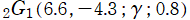 2G1(6.6 , －4.3; γ; 0.8)