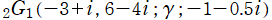 2G1(－3＋i, 6－4i; γ; －1－0.5i)
